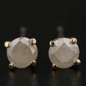 Vintage 14k 0.70 Carat Diamond Earrings